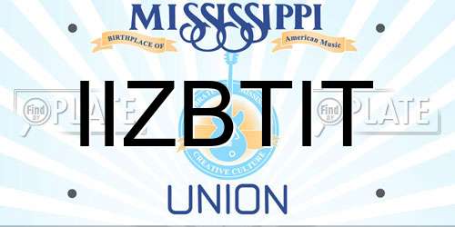IIZBTIT Mississippi License Plate