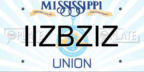 IIZBZIZ Mississippi License Plate