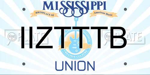 IIZTTTB Mississippi License Plate