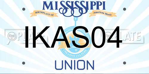 IKAS04 Mississippi License Plate