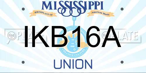 IKB16A Mississippi License Plate