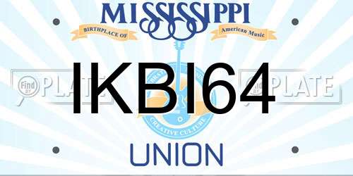 IKBI64 Mississippi License Plate