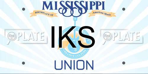 IKS Mississippi License Plate