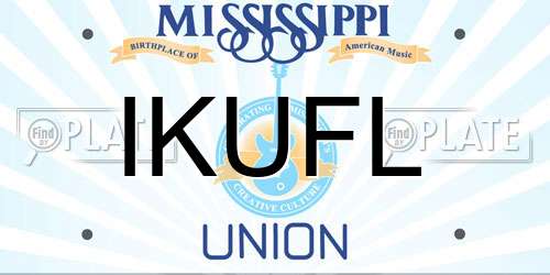 IKUFL Mississippi License Plate