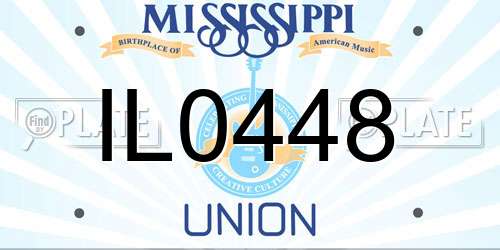 IL0448 Mississippi License Plate