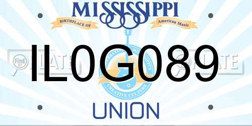 IL0G089 Mississippi License Plate