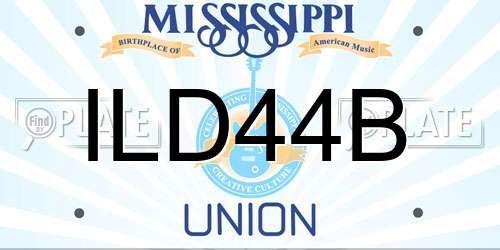 ILD44B Mississippi License Plate