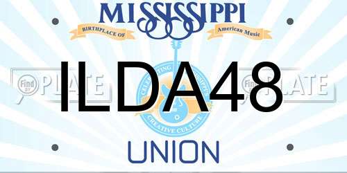 ILDA48 Mississippi License Plate
