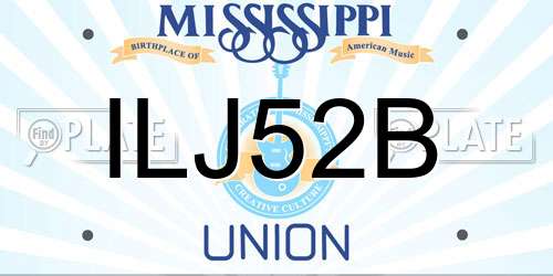 ILJ52B Mississippi License Plate