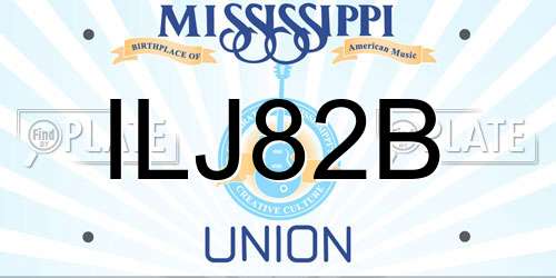 ILJ82B Mississippi License Plate
