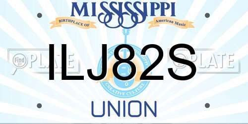 ILJ82S Mississippi License Plate