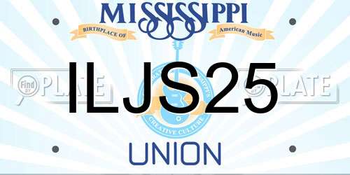 ILJS25 Mississippi License Plate