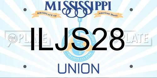 ILJS28 Mississippi License Plate