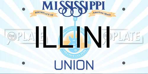 ILLINI Mississippi License Plate