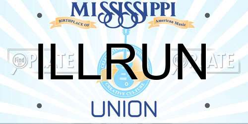 ILLRUN Mississippi License Plate