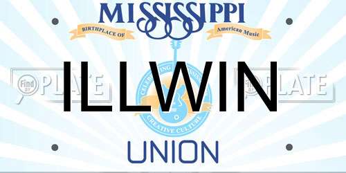 ILLWIN Mississippi License Plate