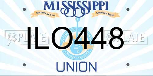 ILO448 Mississippi License Plate
