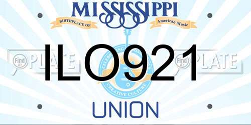 ILO921 Mississippi License Plate
