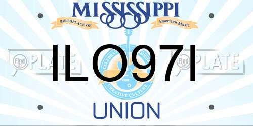 ILO97I Mississippi License Plate