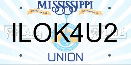 ILOK4U2 Mississippi License Plate