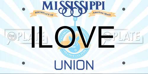 ILOVE Mississippi License Plate