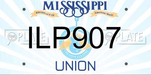 ILP907 Mississippi License Plate