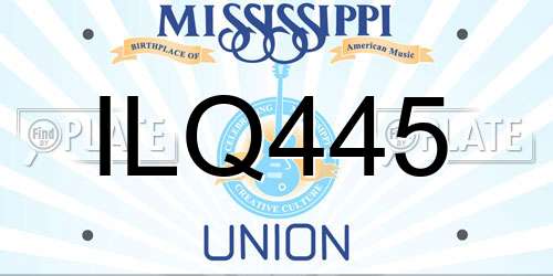 ILQ445 Mississippi License Plate