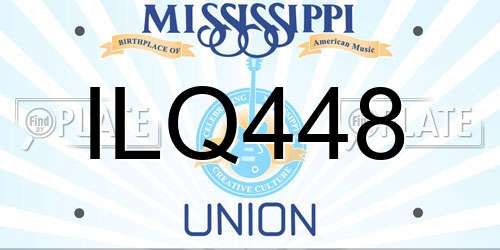 ILQ448 Mississippi License Plate