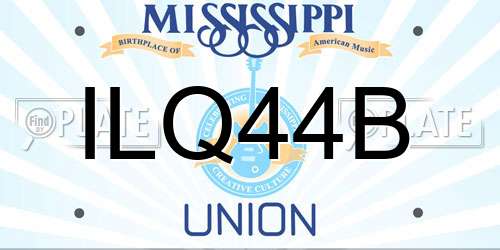 ILQ44B Mississippi License Plate