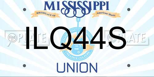 ILQ44S Mississippi License Plate
