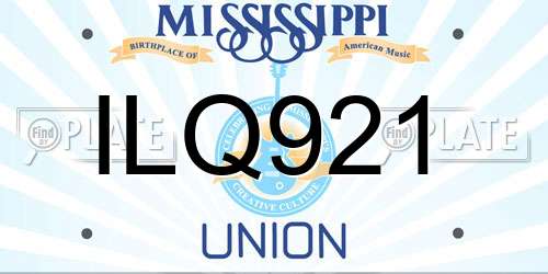 ILQ921 Mississippi License Plate