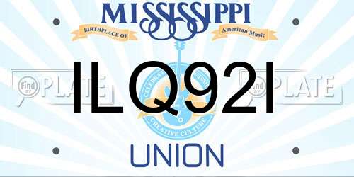 ILQ92I Mississippi License Plate