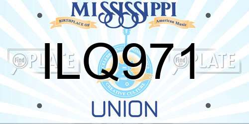 ILQ971 Mississippi License Plate