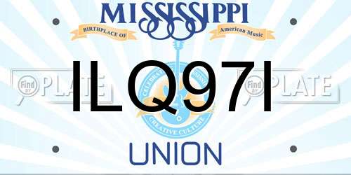 ILQ97I Mississippi License Plate