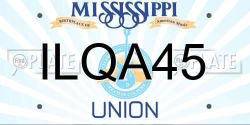ILQA45 Mississippi License Plate