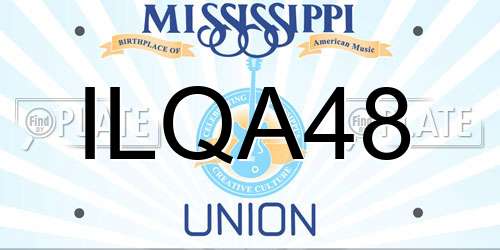 ILQA48 Mississippi License Plate