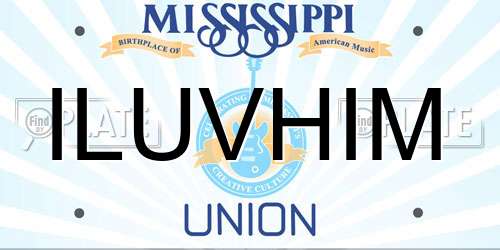 ILUVHIM Mississippi License Plate