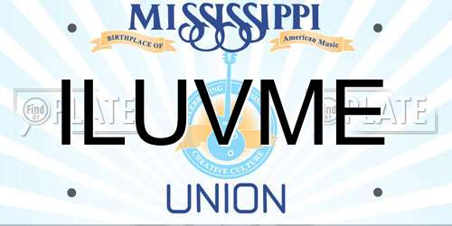 ILUVME Mississippi License Plate