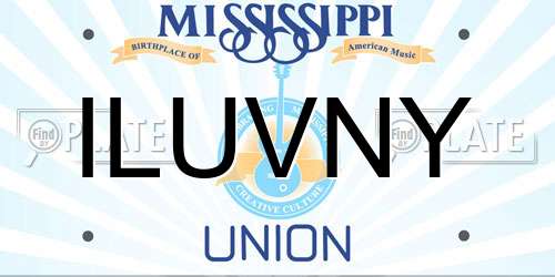ILUVNY Mississippi License Plate