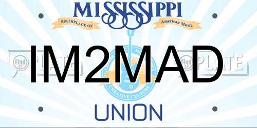 IM2MAD Mississippi License Plate