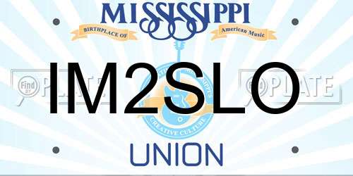 IM2SLO Mississippi License Plate
