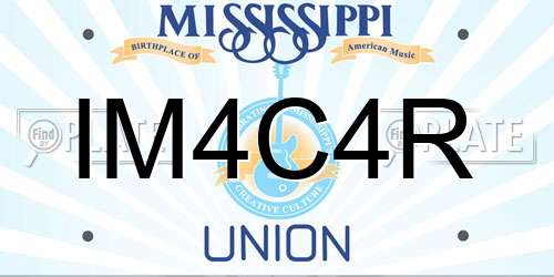 IM4C4R Mississippi License Plate