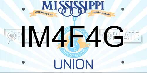 IM4F4G Mississippi License Plate