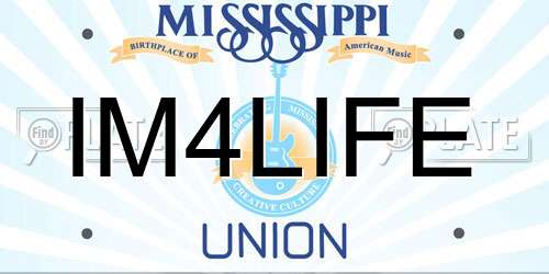 IM4LIFE Mississippi License Plate
