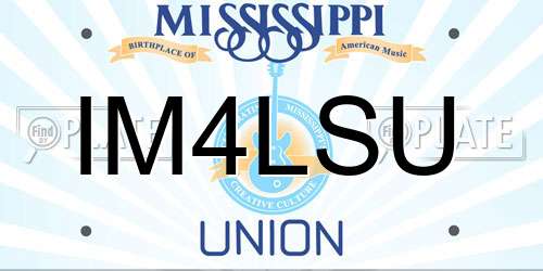 IM4LSU Mississippi License Plate