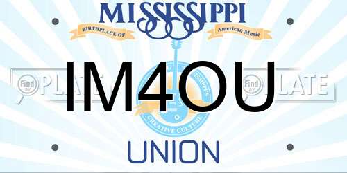 IM4OU Mississippi License Plate