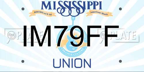 IM79FF Mississippi License Plate
