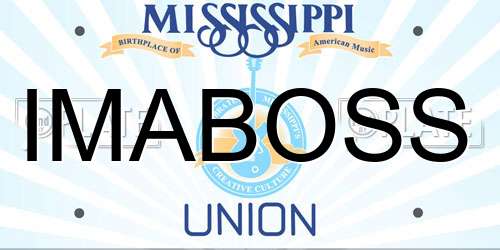 IMABOSS Mississippi License Plate