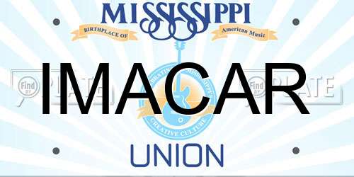 IMACAR Mississippi License Plate