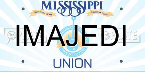 IMAJEDI Mississippi License Plate